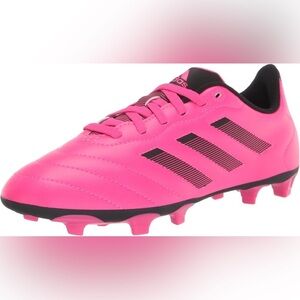 NWT Adidas Kids' Goletto VII Firm Ground Soccer Shoe Team Shock Pink/Black Sz 4